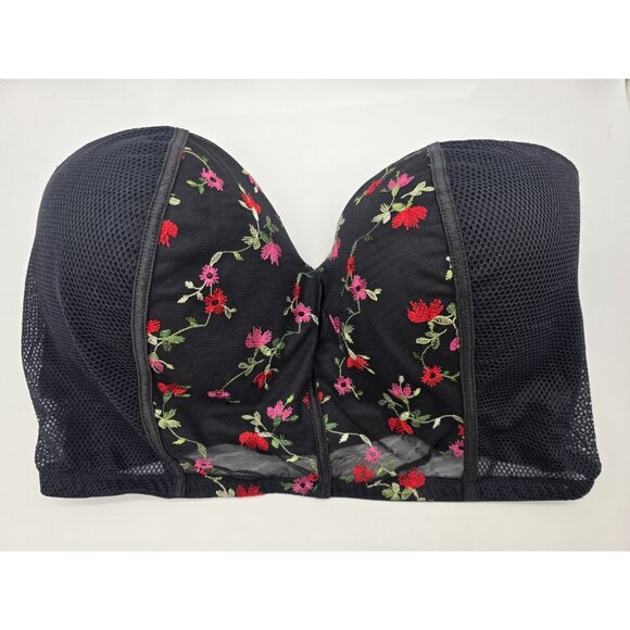 Cacique Bra Womens Size 40G Black Lightly Lined Multi-Way Strapless Underwire - Picture 1 of 14